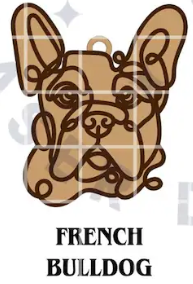 Line Art Dog Ornament