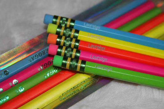 Personalized Neon Pencils